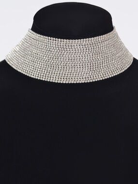 Thick Rhinestone Choker Necklace